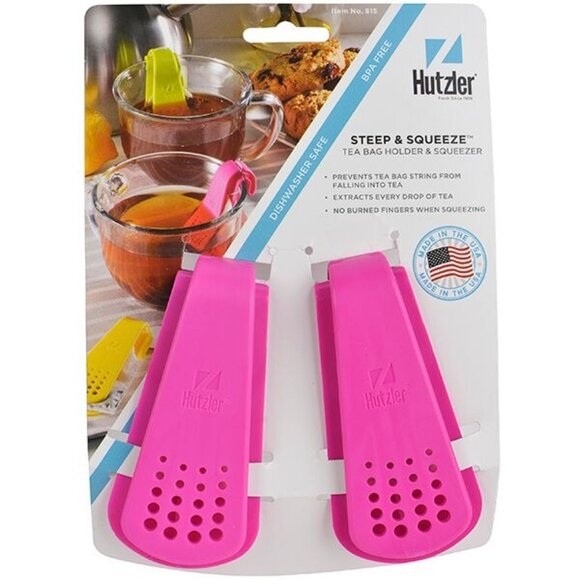 Hutzler Steep & Squeeze Tea Bag Holder & Squeezer BPA-Free 2 set's included - Picture 2 of 5